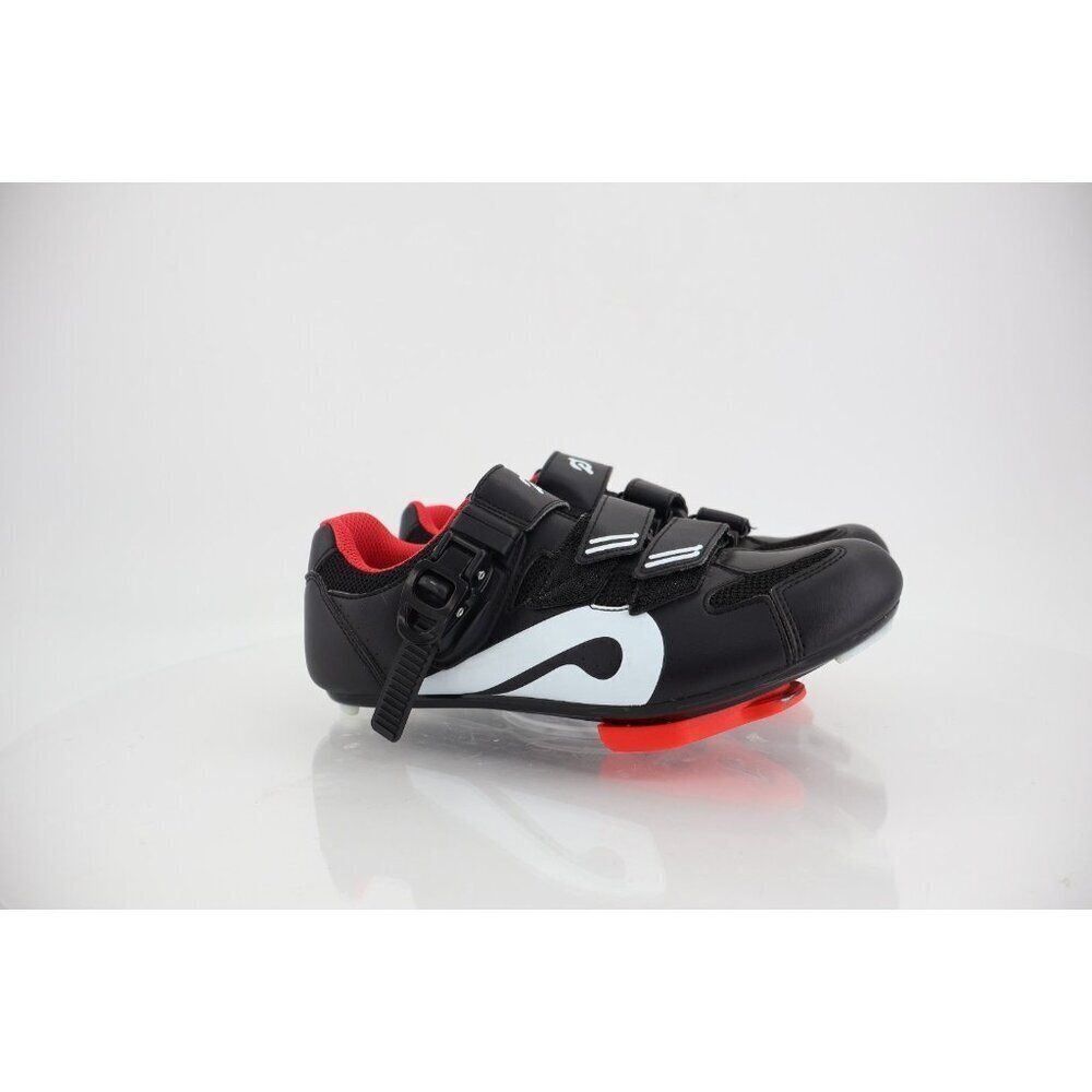 Peloton Cycling Shoes Size Women's Size 38 7 Black Red Sneakers with Cleats